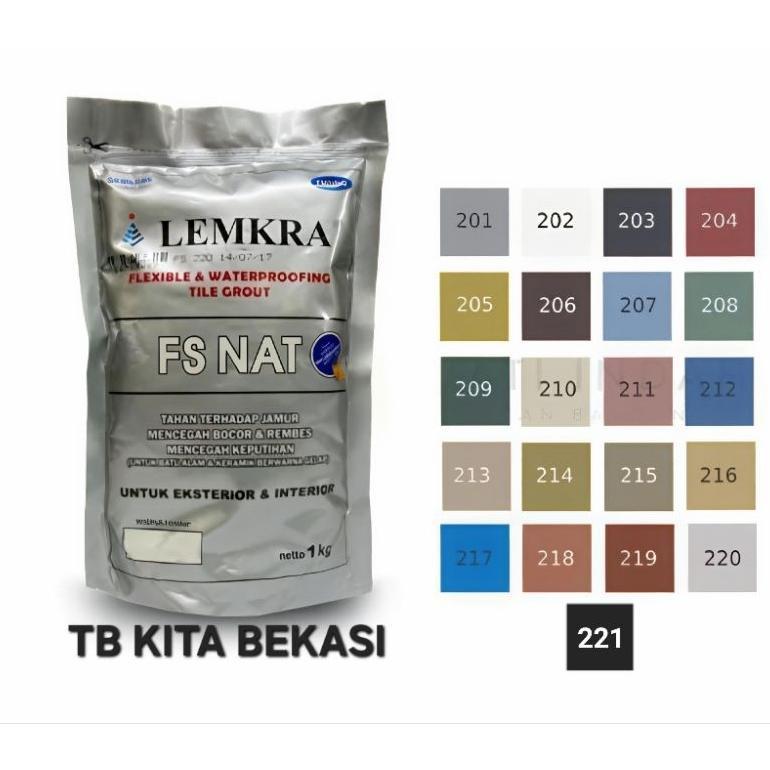 LEMKRA FS NAT / SEMEN NAT WARNA LEMKRA / SEMEN PENGISI RONGGA KERAMIK BATU ALAM GRANIT WARNA / SEMEN