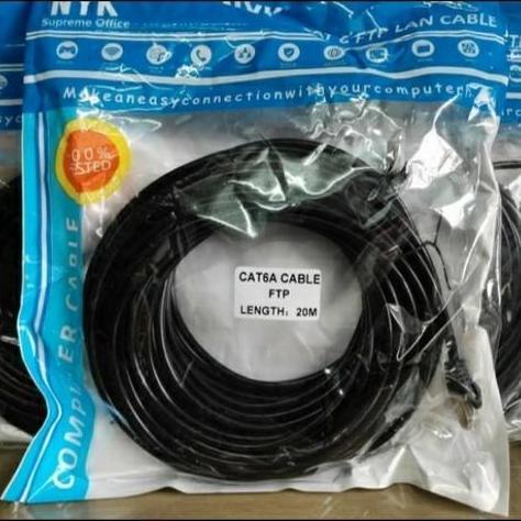 NYK Kabel Lan 20M UTP FTP Internet Jaringan Indoor Outdoor Cat5e cat6 Cat7 Speedy Biznet Router Cabl