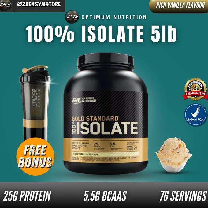 On Gold Standard 100% Isolate 5 Lbs Whey Protein Isolate Bpom