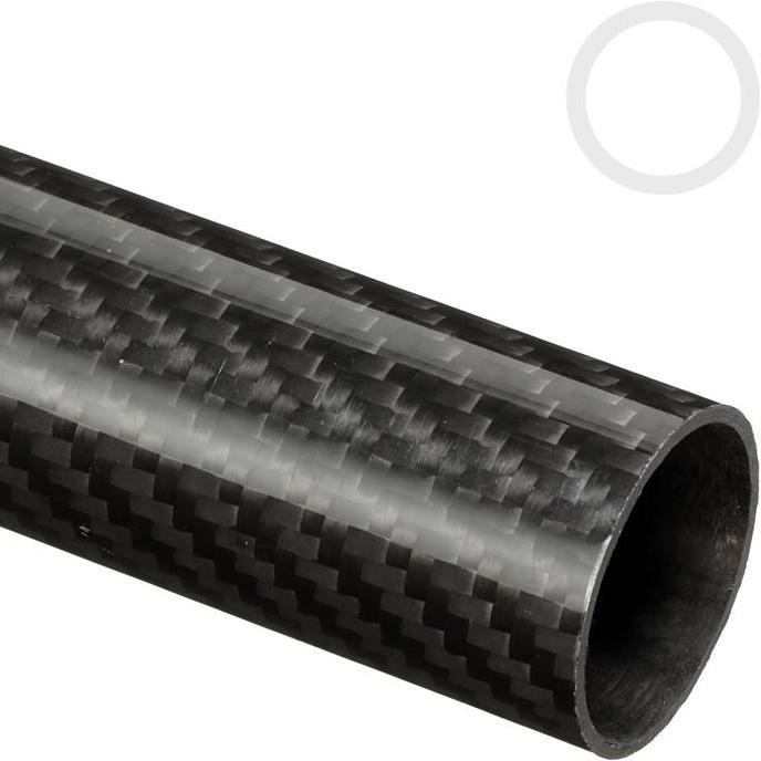 1METER PIPA CARBON TUBE KARBON TUBE OD 30MM ID 28MM TEBAL 1MM 3K GLOSY TKPR