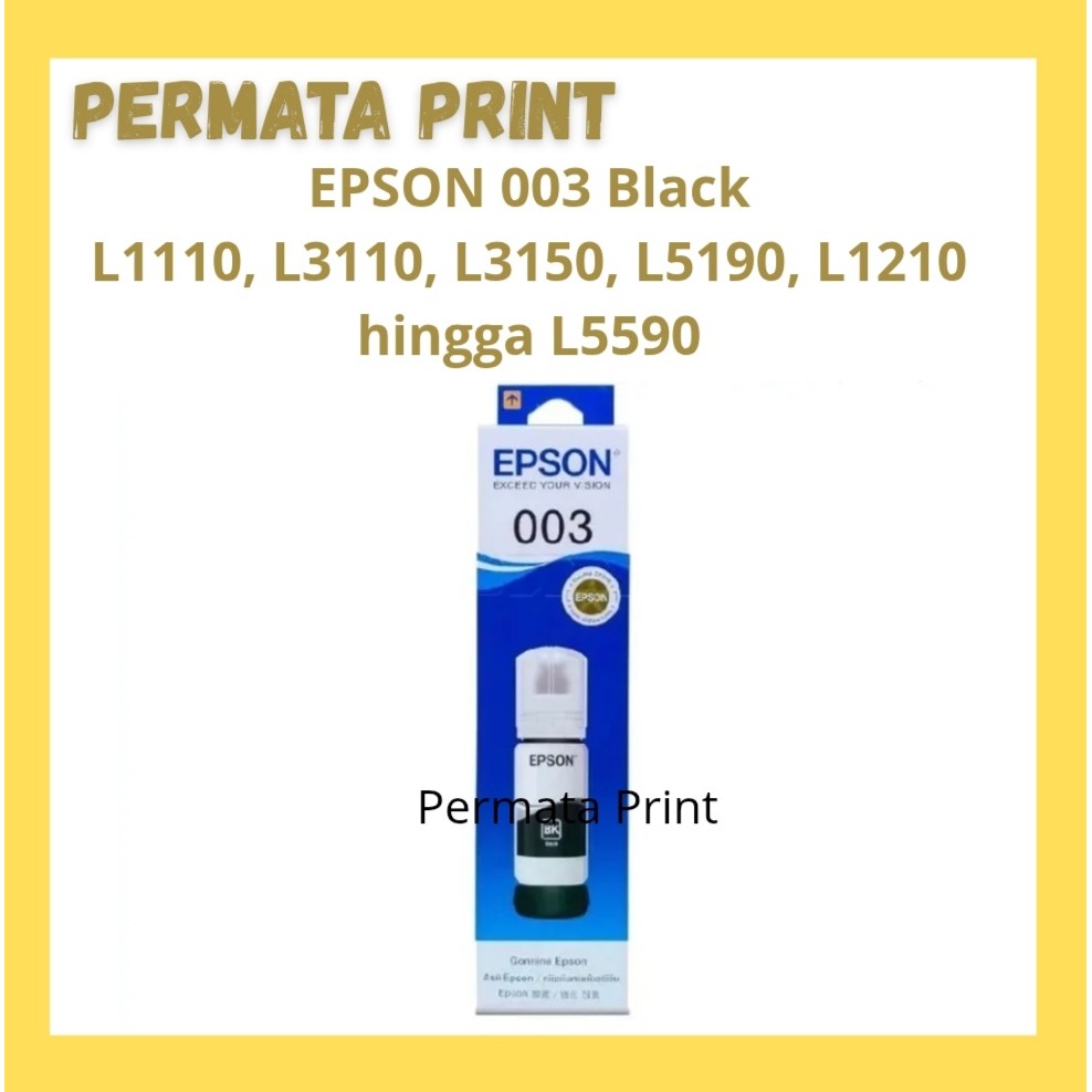 Tinta 003 Epson Black Original L1110/L3100/L5190