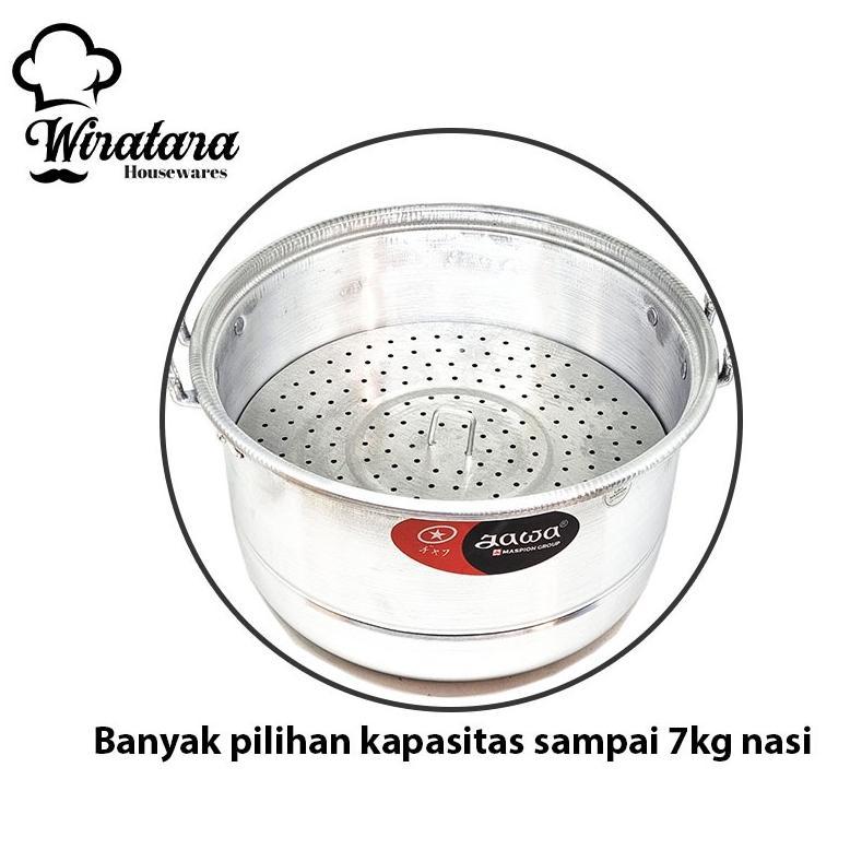 new product maspion dandang nasi + kukus kualitas premium | panci kukusan aluminium | steamer penguk