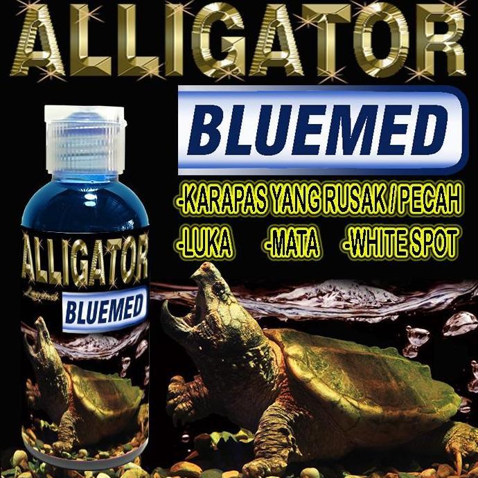 ALLIGATOR BLUEMED OBAT HEWAN REPTILE PENGHILANG WHITE SPOT JAMUR MATA KATARAK LUKA LECET MENGOBATI I