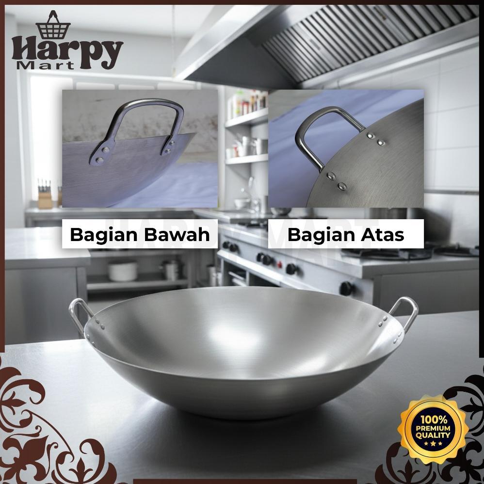 CUCI GUDANG WAJAN KUALI PREMIUM TEBAL/KUALI STAINLESS STEEL/WAJAN STAINLESS - KUALI BESAR KATEL ANTI