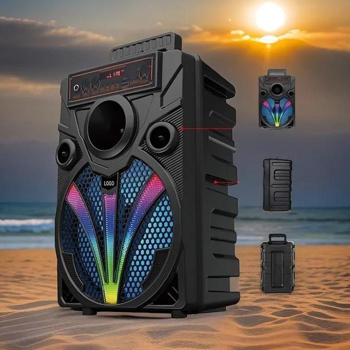 Grosir Speaker Qs 7806 Bluetooth Karaoke Kimiso Portable Free Mic + Remote
