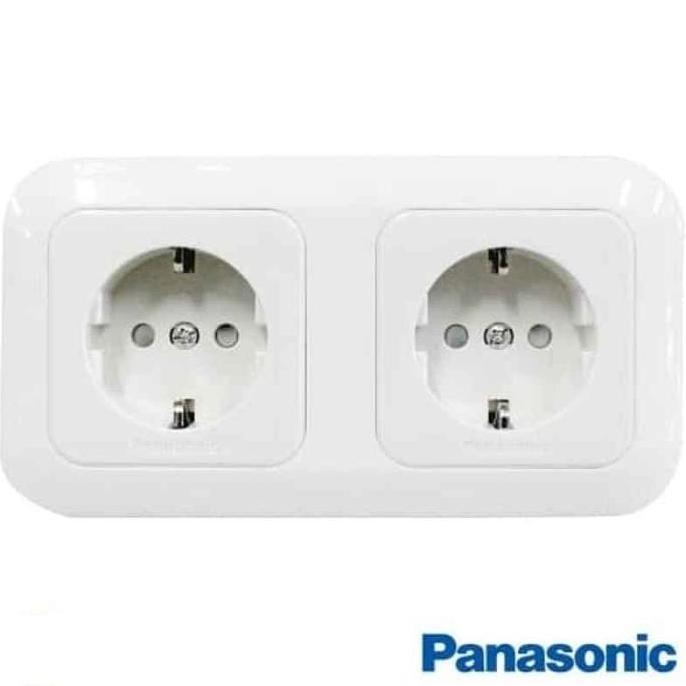 COLOKAN LAMPU LISTRIK STOPKONTAK STOP KONTAK SERI DOUBLE CP PANASONIC TKPR