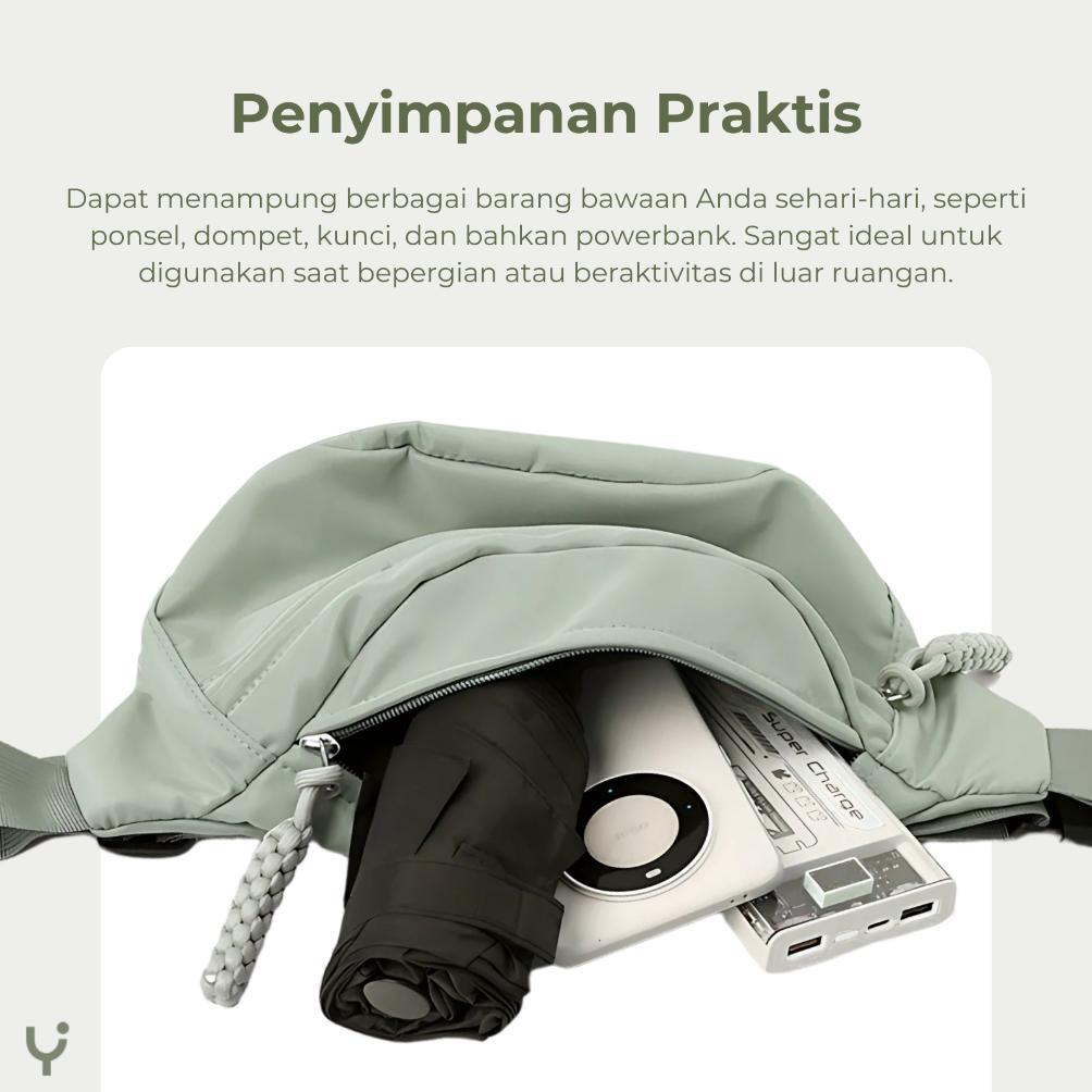 BIG SALE YOURA - Tas Pinggang Unisex Pria Wanita / Waist Bag Unisex / Tas Pinggang Waterproof Korea 