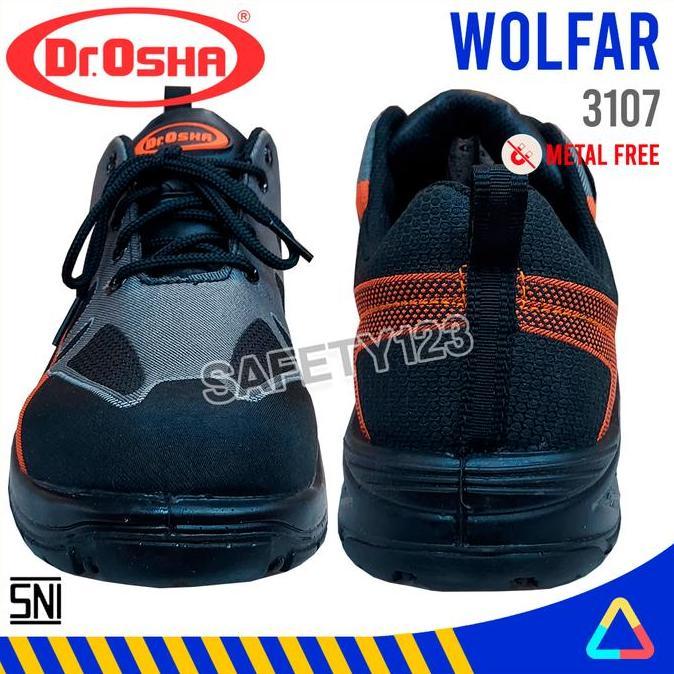 Promo Dr Osha 3107 Wolfar Metal Free Composite Sepatu Safety Shoes Sporty