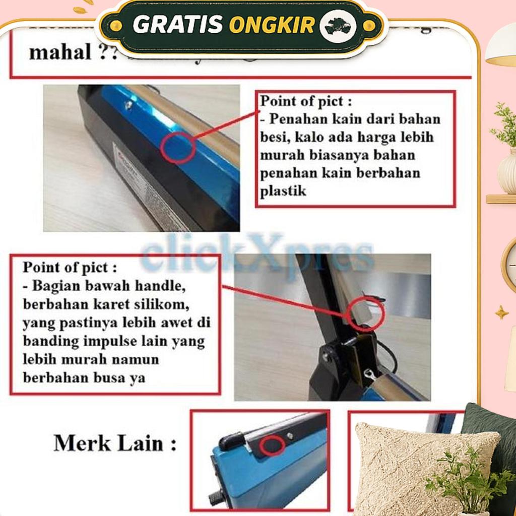 Alat Press Plastik Listrik / Mesin Press Plastik / Press Sealer Plastik / Impulse Sealer 30Cm / Impu