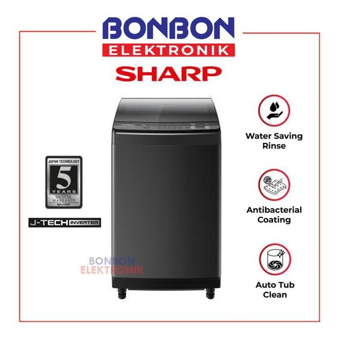Sharp Mesin Cuci 1 Tabung 8.5KG ES-M8500XT-SA / ESM 8500 XTSA / 8500XT