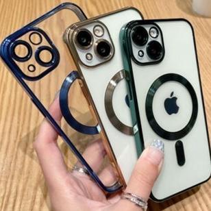 TERBARU Metallic Magsafe - Fullcover Softcase Compatible For Iphone 11 12 13 14 15 16 Mini Pro Proma