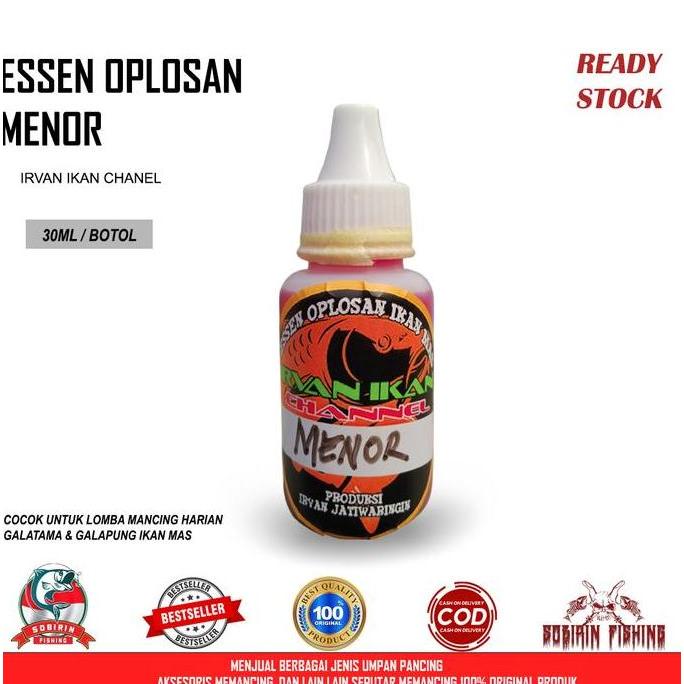 Essen Oplosan Menor Irvan Ikan 30ml - Essen ikan mas oplosan R-Bun (TERBAIK) (TERBARU) (TERMURAH)