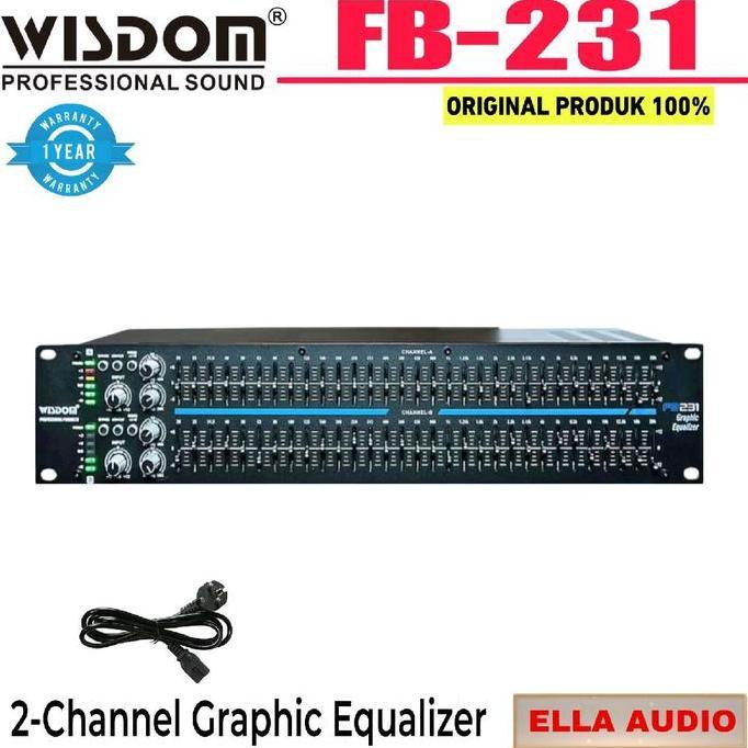 Promo Wisdom Equalizer Fb231 Professional Graphic Dual 31 Band Stereo Eq Fb-231