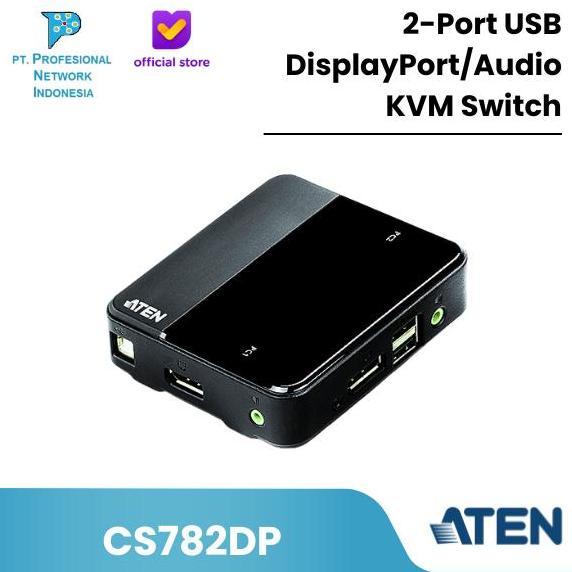 Aten Cs782Dp 2-Port Usb Displayport/Audio Kvm Switch