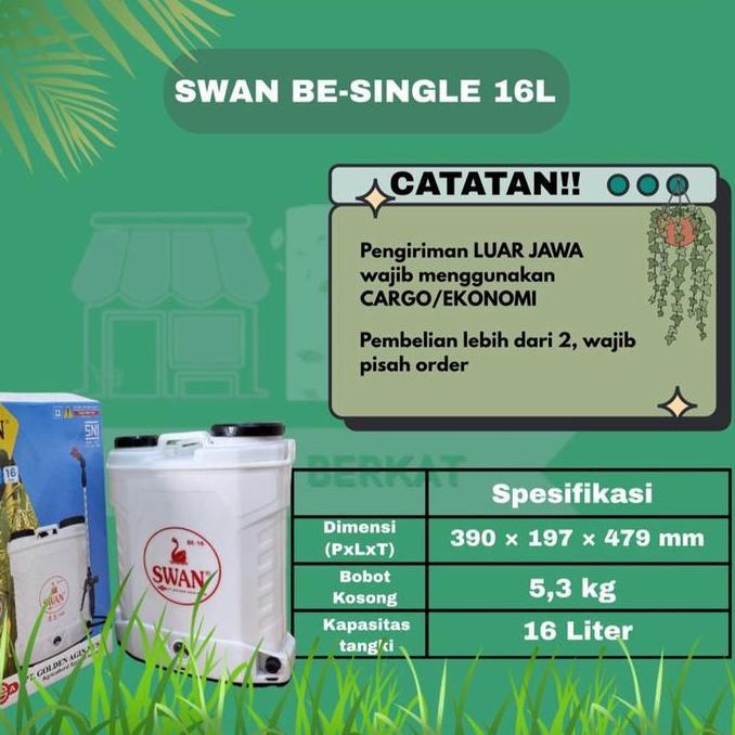SPRAYER SWAN BE-16 16L Penyemprotan pupuk cair/tanaman | SPRAYER HAMA | TANKI SEMPROT ELEKTRIK 16L |