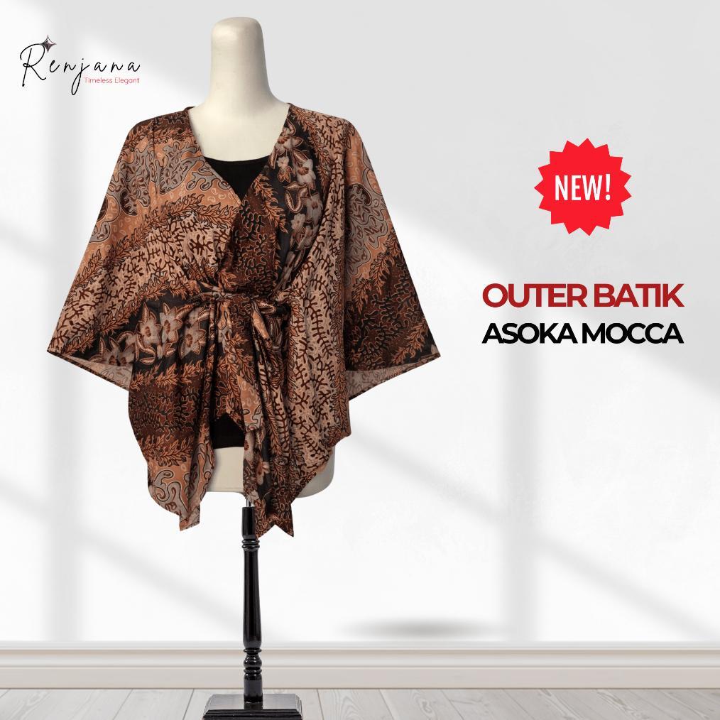 Diskont Outer Batik Wanita Modern Model Kimono - Batik Cap Viscose Premium Untuk Kondangan & Kantor