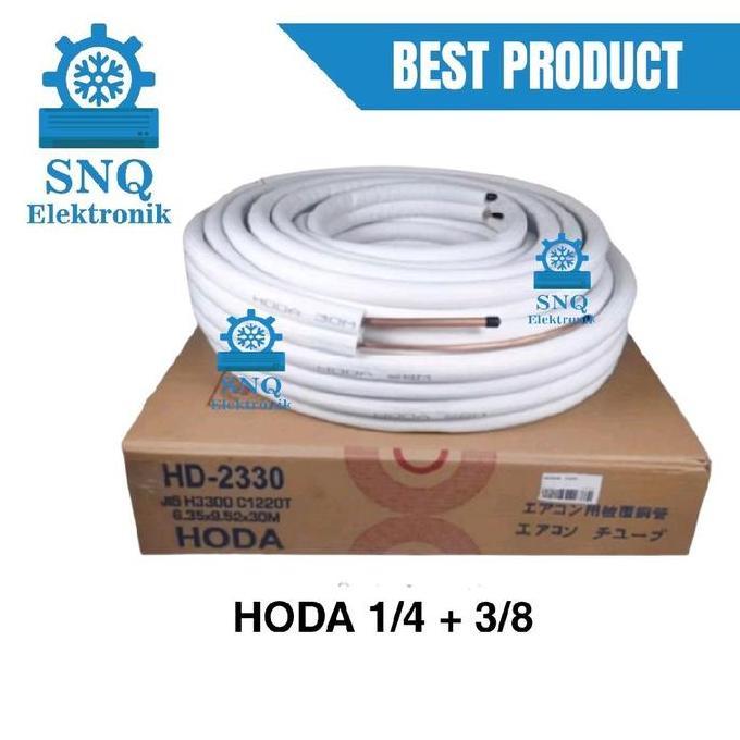 DV374 - Pipa AC Hoda AC 1 pk set 1/4 + 3/8 tebal 0,6 mm - Pipa AC 1PK per meter tebal 0.6mm