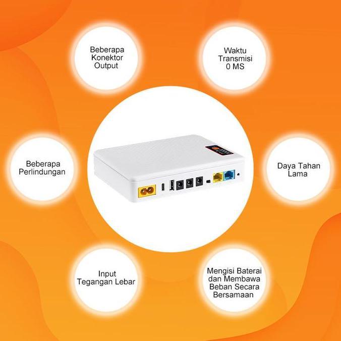 UPS Router Poe DC 20800mAh 5V/9V/12V/15V/24V 2A Type-c Power Supply UPS Mini UPS Wifi CCTV Powerbank