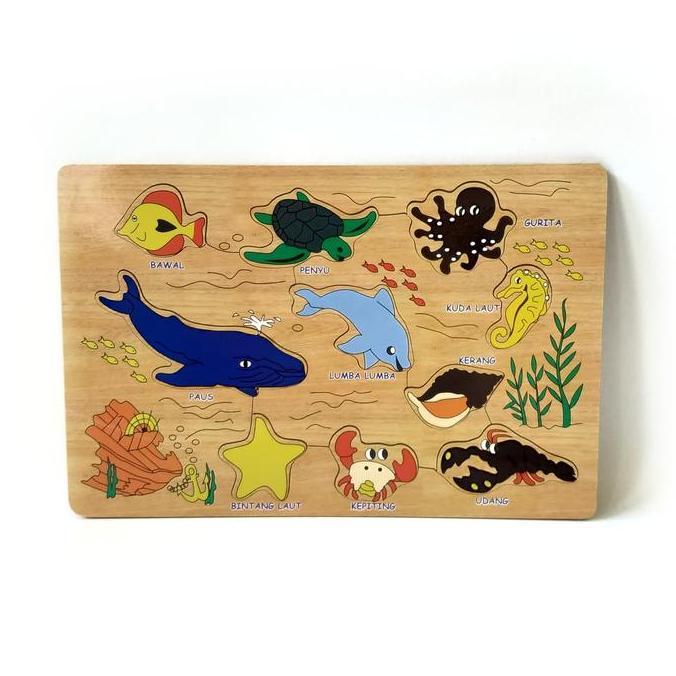 Puzzle Kayu Binatang Laut