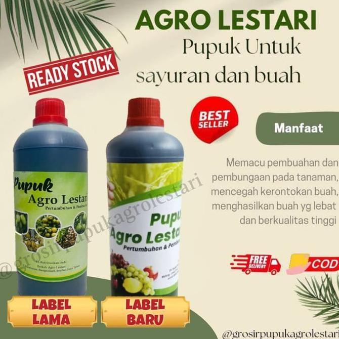 Pupuk Agro Lestari ASLI 1 Bisa COD - Pupuk Organik Cair Penyubur dan Pelebat Buah Sayur Tanaman (TER