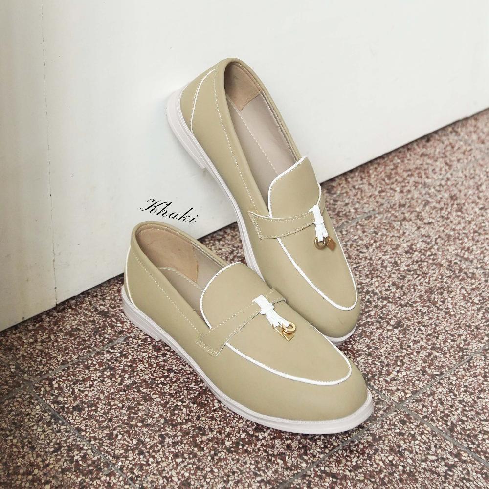 PREMIUM SAHIKU - Olivier Loafers Sepatu Wanita Daily Shoes Woman Flatshoes Casual Ringan Anti Slip