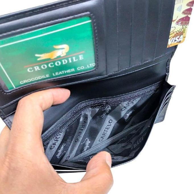 Promo Crocodile Dompet Pria Dan Wanita Kulit Asli Terbaru Original Import / Crocodile Original Dompe