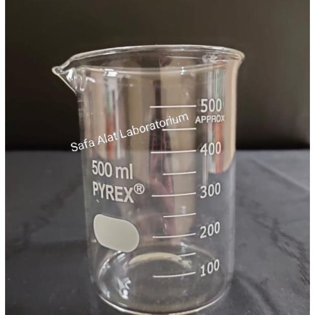Beaker Glass 500Ml Pyrex Gelas Kimia Gelas Piala Gelas Takar Pyrex