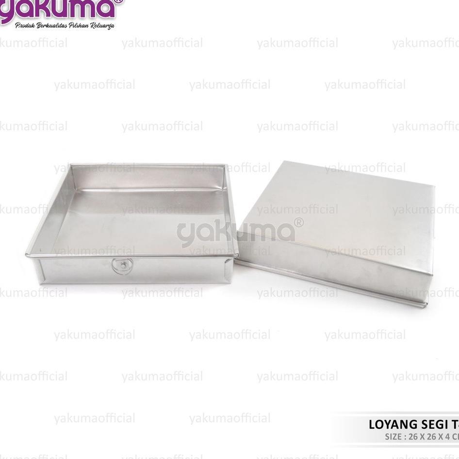 Loyang Segi / Kotak 26 X 26 X 4 Cm