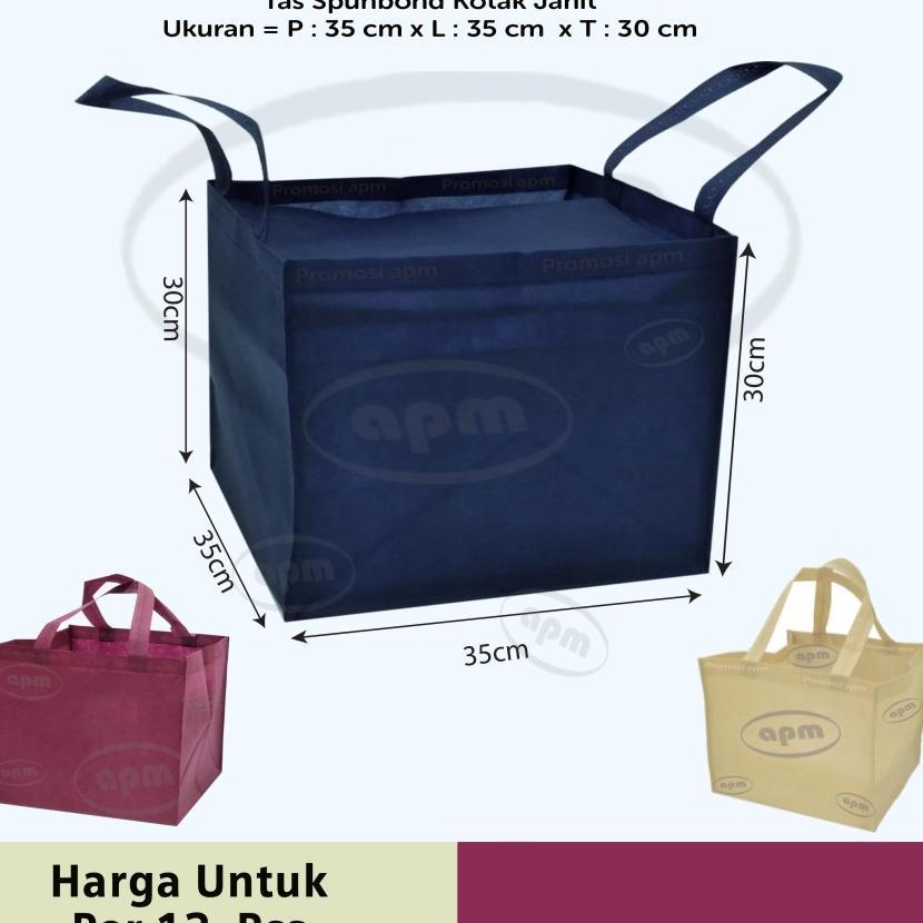 Tas Spunbond Kotak Ukuran 35X35X30 (Tas Jahit)