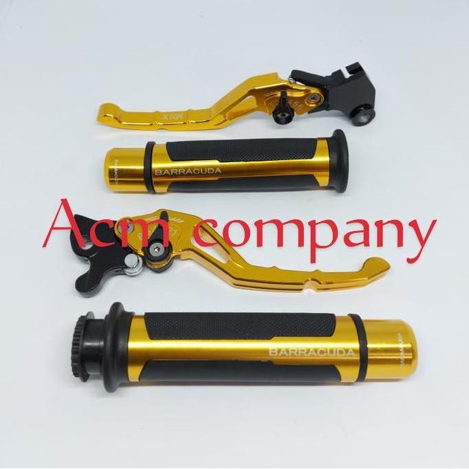 PAKET VARIASI HANDLE REM CNC+GRIP BARACUDA JALU MIO SOUL-SPORTY-SMILE