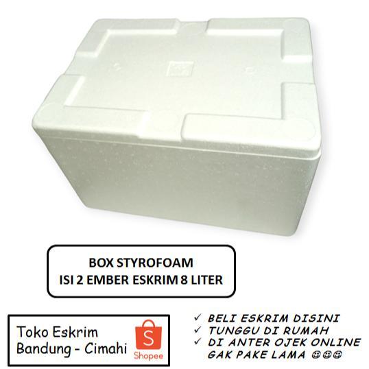 Styrofoam Box Pendingin Eskrim Isi 2 Eskrim 8 Liter Toko Eskrim Bandung Cimahi