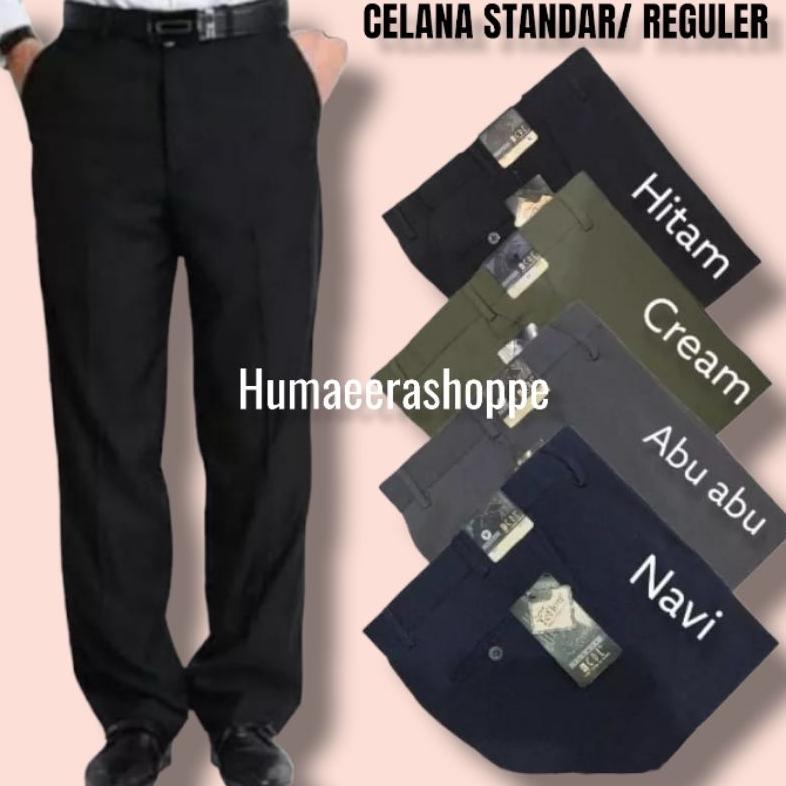 Celana Kerja Pria | Celana Kain Formal Reguler Fit | Celana Standar Pria