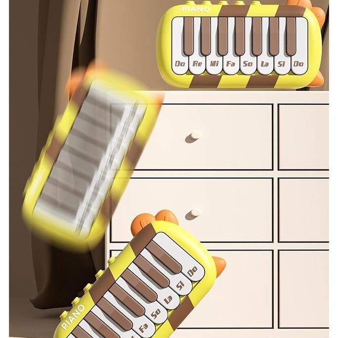 HAPPYTOYS.888 #C82 Mainan Anak Piano Mini / Mainan Piano Bersuara dan  Lampu / Mainan Piano Music TD