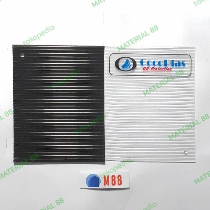 Fiber Plastik Penutup Pintu Pagar Garis-garis Cocoplas