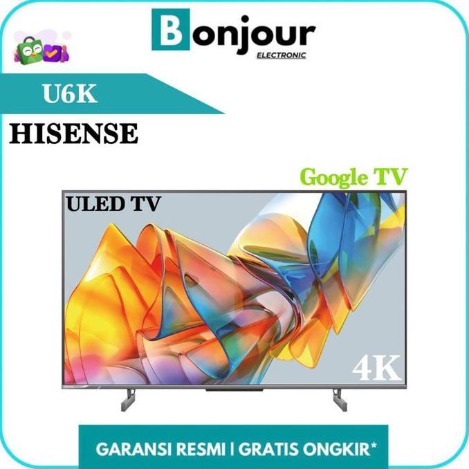 Google TV Android 55 Inch Hisense 55U6K ULED 4K 55 Inch Google TV 55"