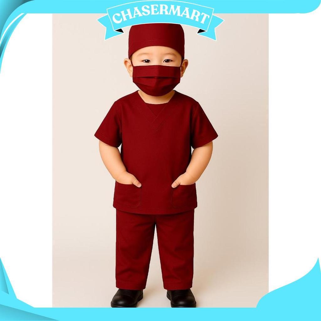 KIDZONE.ID - Baju Profesi Anak Dokter bedah Seragam scrub dokter untuk anak SCRUB KIDS KZPromo