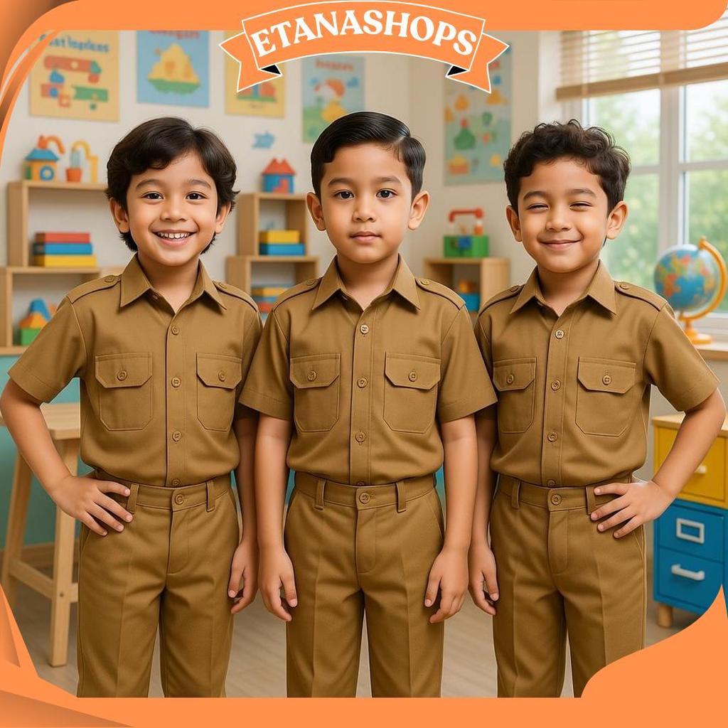BAJU PROFESI ANAK PNS LAKI LAKI/CELANA SRAGAM PROFESI ANAK GURU KZ Cod