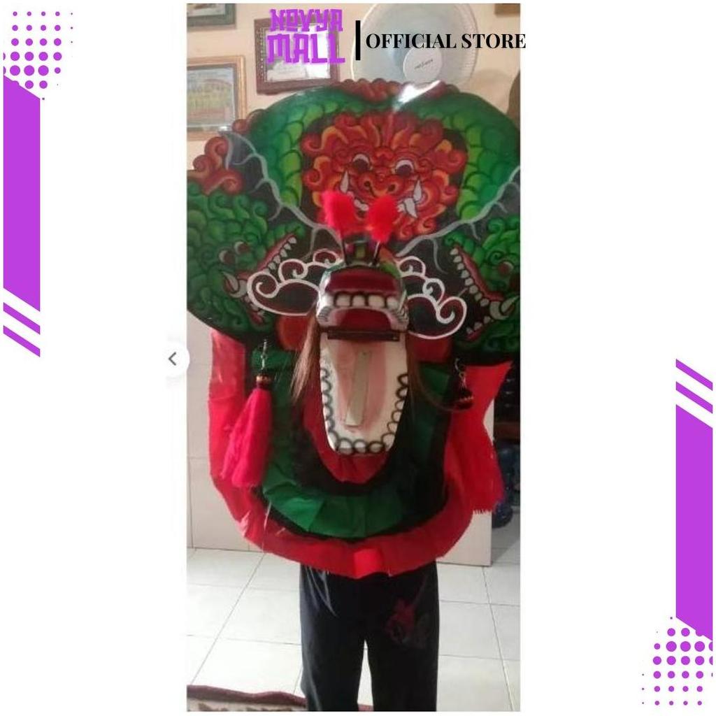 Barongan Caplokan Spon Full Set Setelan Baju Kaos Reog Sd- Pecut Barongan Anak Anak Kemul Barongan B