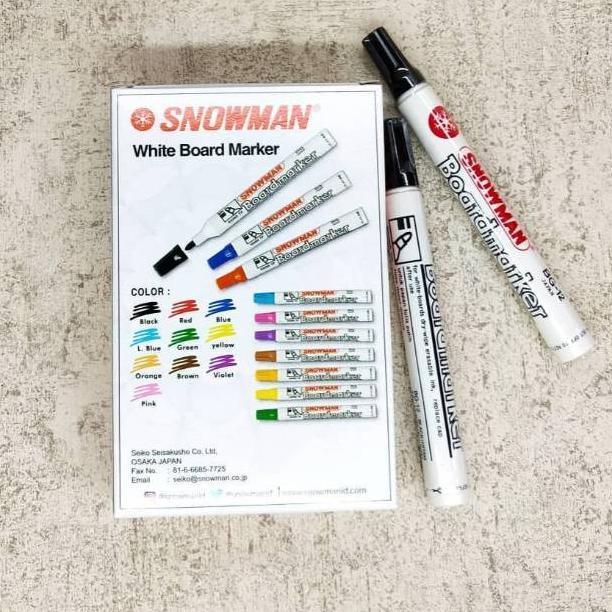 Spidol Snowman Whiteboard Warna-Warni 1 Set
