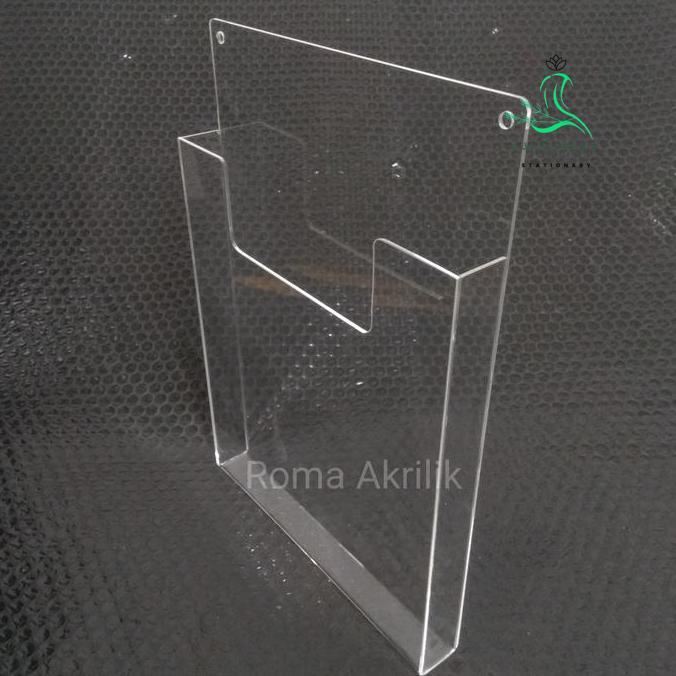 Tempat Brosur Akrilik /Kotak Brosur A4/Tempat Brosur Dinding