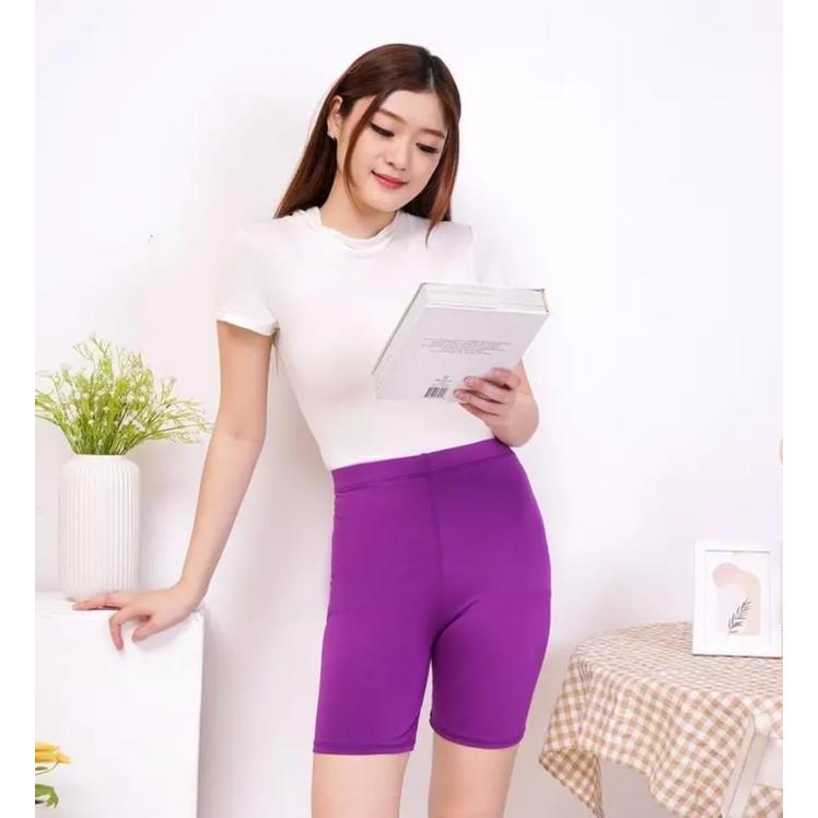 SHORT HOTPANTS SPANDEK - Celan Short Pendek Mini Pop Pants Polos - Short Standar Jumbo Dan Super Jum
