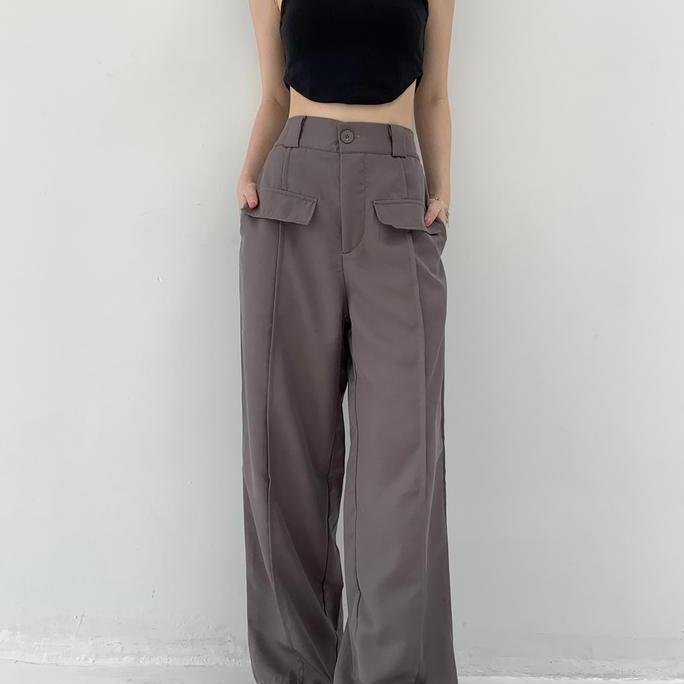 BELI Jema pants / loose pants / kulot highwaist / celana panjang BELI