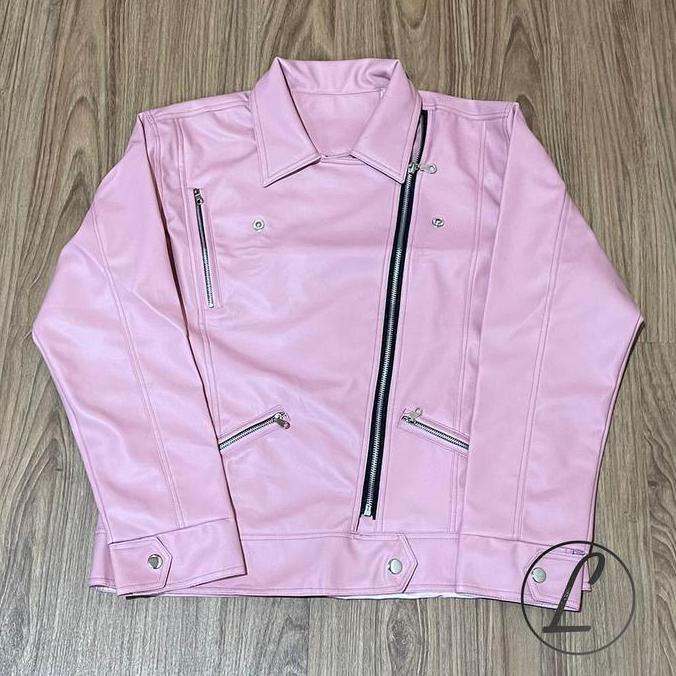 PALING LARIS Delaris Jaket kulit wanita korea cute Pink Putih Mocca Cokelat Hitam Merah panjang semi