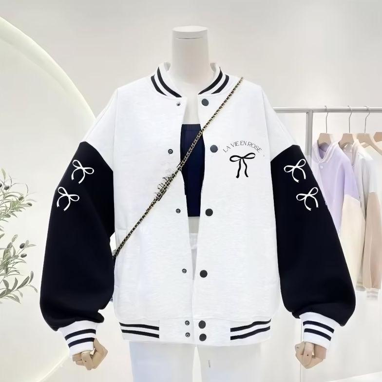 Free Ongkir Jaket Baseball Rose Lilac Purple Lavender Ungu Varsity Big Size ( S - 6Xl ) Kombinasi Wa