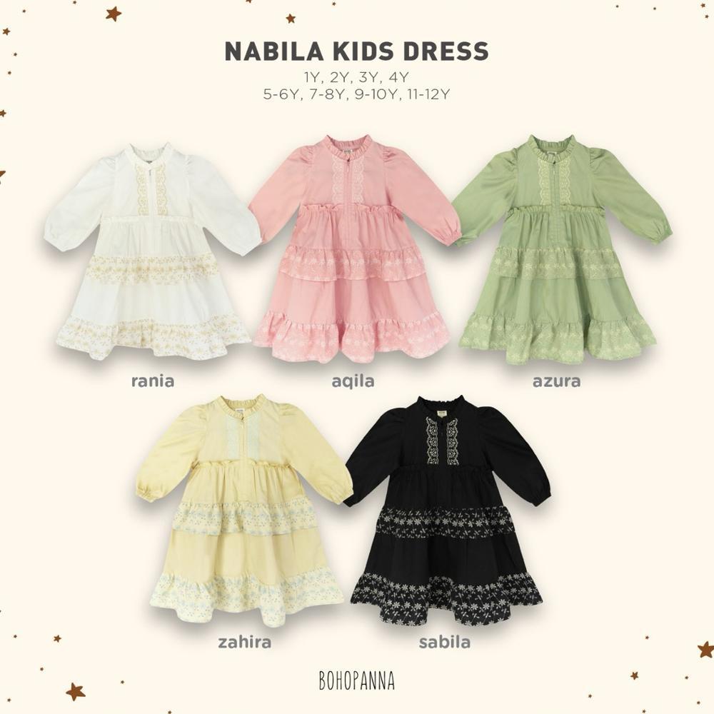 SUPER DEAL BOHOPANNA - RAYA COLLECTION 2026 NABILA KIDS DRESS GAMIS HIJAB ANAK BOHOPANNA BOHO PANNA