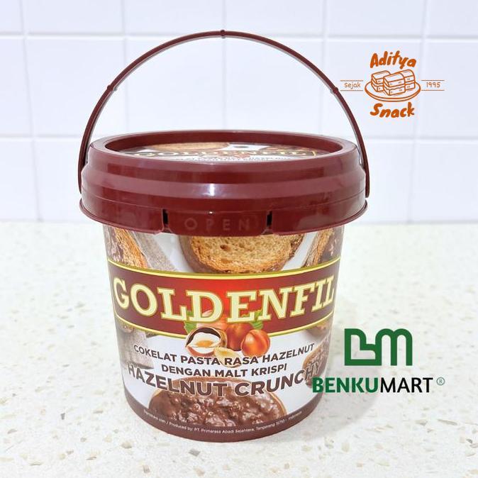 Murah Goldenfil Hazelnut Crunchy 1 Kg | Selai Hazelnut Crunchy Goldenfil