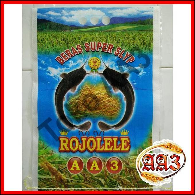 tokokarungaa3 Karung beras laminasi merek Rojolele AA3 5kg (Per 10 lembar)