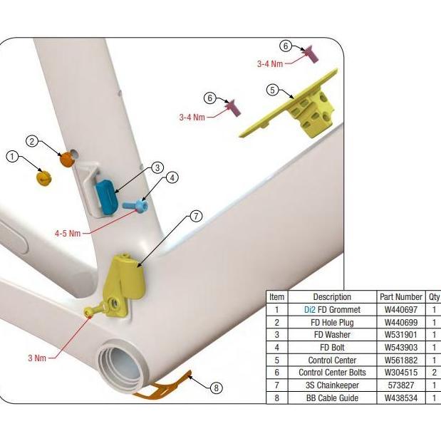 cv_griyautama / Frame Part Trek Di2 FD Cable Seat Tube Grommet - Rubber Stopper FD Di2 Cable For Fra