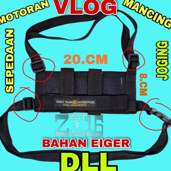 strap holder dada hp chest belt vlog spedaan motoran joging mancing Diskon