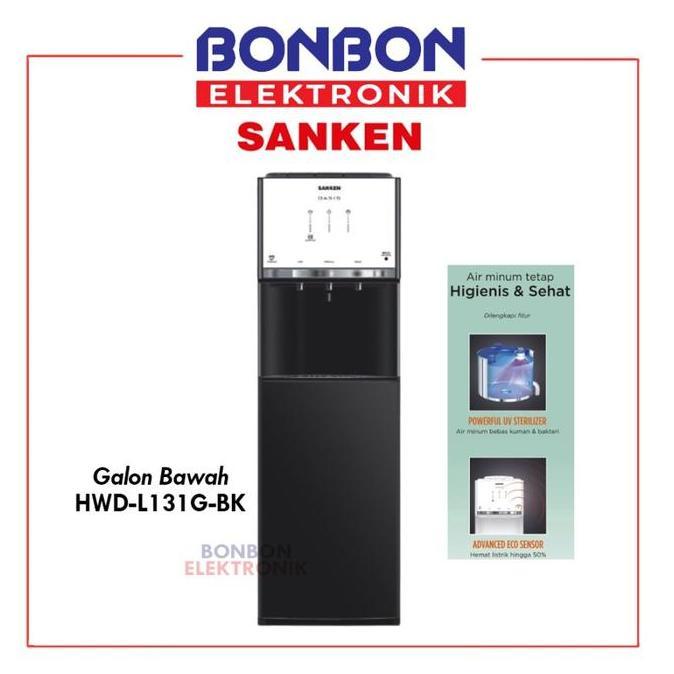 Sanken Dispenser Galon Bawah HWD-L131G-BK Oasis Tempered Glass